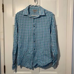 Express Men's Fitted Long Sleeve Button Up